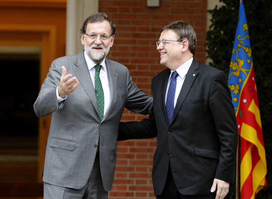 Mariano Rajoy y Ximo Puig, en su anterior encuentro en Moncloa