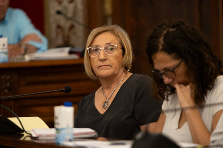 La portavoz del PSOE en el Ayuntamiento de Alicante, Ana Barceló, en un pleno.