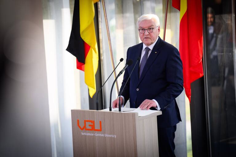 El presidente de Alemania, Frank-Walter Steinmeier. Foto: BERND VON JUTRCZENKA/DP