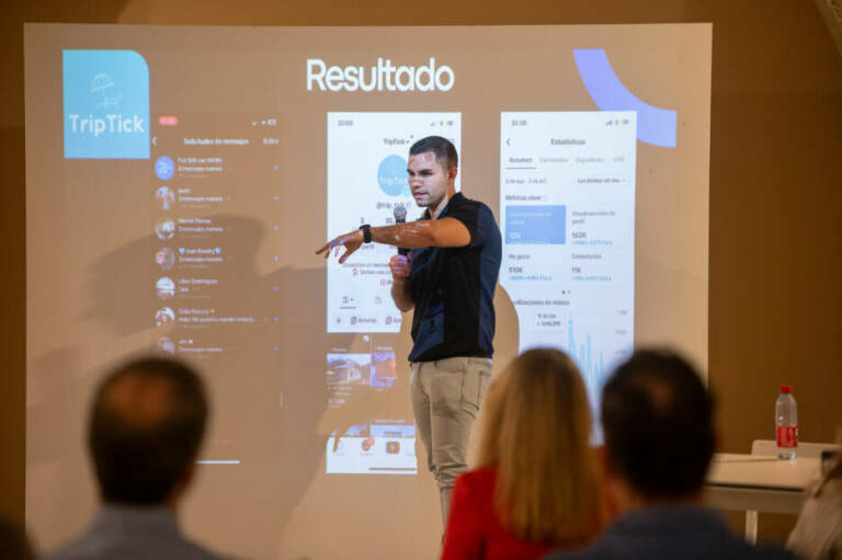 Joaquín Pedreño presentando TripTick.