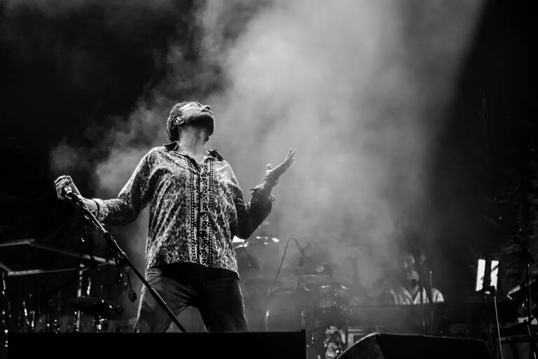 Manolo García, durante un concierto en Sanlúcar de Barrameda. FOTO: Gus Alves