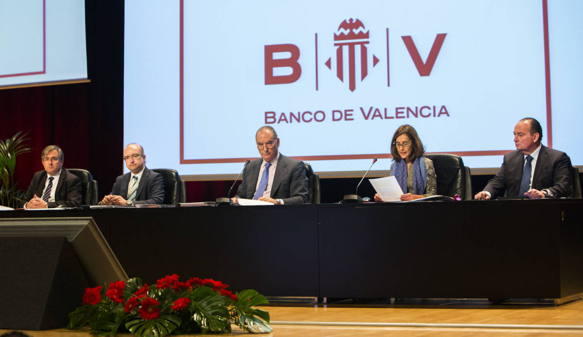 Los cinco miembro designados por el Frob para el Banco de Valencia. Foto: EVA MÁÑEZ