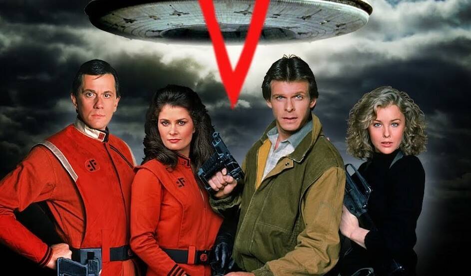 Imagen promocional de la miniserie original de 'V'